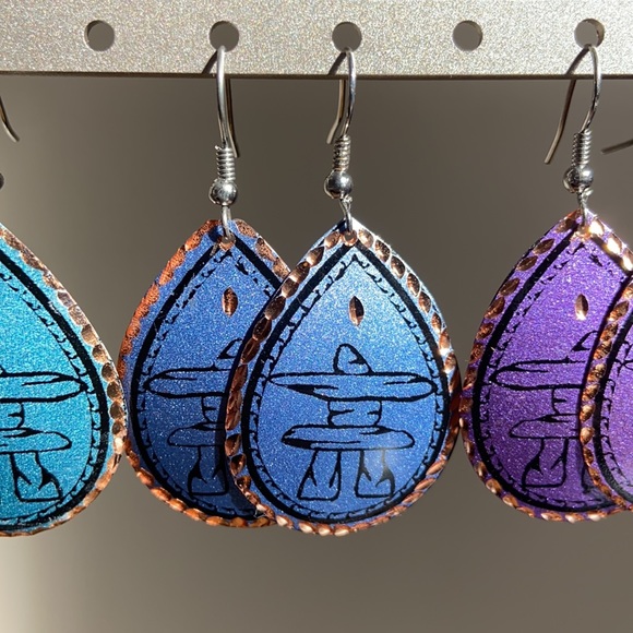 Inukshuk Handmade Turkish Copper Earrings - Picture 5 of 9